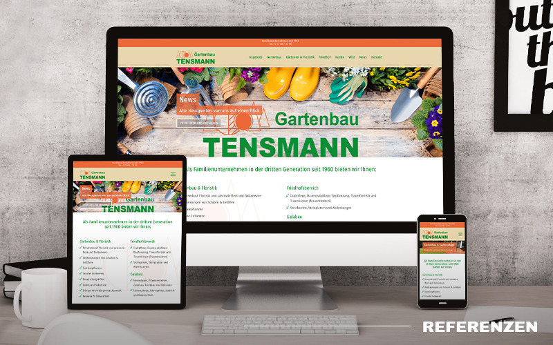 Gartenbau und Gärtnerei Tensmann – Relaunch der Webseite